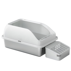 Rubeku Litter Box Stainless Steel White, CS2023000329, cat Litter Pan, Rubeku, cat Housing Needs, catsmart, Housing Needs, Litter Pan