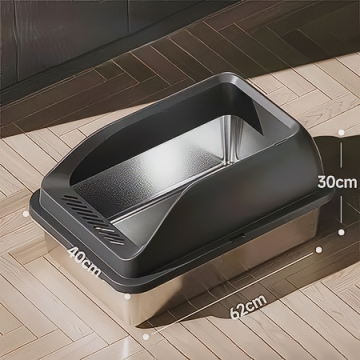 Rubeku Litter Box Stainless Steel Grey