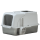 Rubeku Litter Box Hooded Stainless Steel White