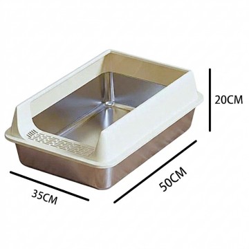 Rubeku Litter Box Stainless Steel Beige