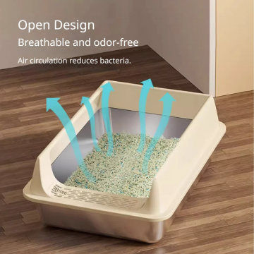 Rubeku Litter Box Stainless Steel Beige