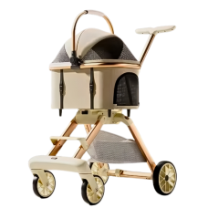 Rubeku Pet Stroller (A-8-BR) Brown, A-8-CRE, cat Bags / Carriers, Rubeku, cat Accessories, catsmart, Accessories, Bags / Carriers