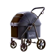 Rubeku Pet Stroller (YA03-BLK) Black, YA03-CC, cat Bags / Carriers, Rubeku, cat Accessories, catsmart, Accessories, Bags / Carriers