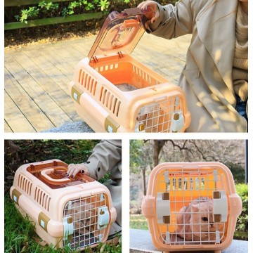 Rubeku Pet Carrier Travel Crate Blue L