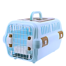 Rubeku Pet Carrier Travel Crate Blue L, CS2017000339, cat Bags / Carriers, Rubeku, cat Accessories, catsmart, Accessories, Bags / Carriers