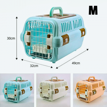 Rubeku Pet Carrier Travel Crate Blue L