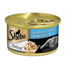 Sheba Deluxe Tuna Fillet in Jelly 85g, 100447534, cat Wet Food, Sheba, cat Food, catsmart, Food, Wet Food