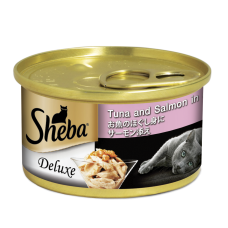 Sheba Deluxe Tuna and Salmon In Gravy 85g