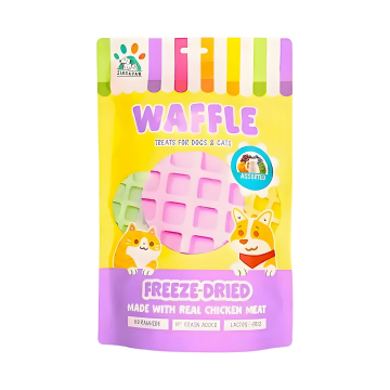 Singapaw Pet Treat Freeze-Dried Waffle Assorted 120g (2 packs)