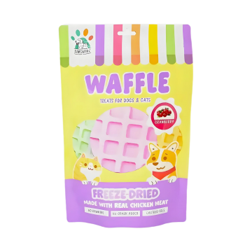 Singapaw Pet Treat Freeze-Dried Waffle Cranberry 120g