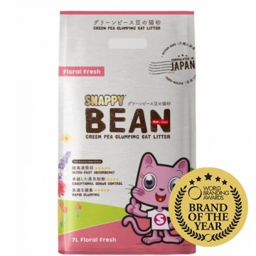 Snappy Bean Green Pea Cat Litter Floral Fresh 7L