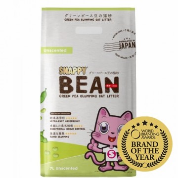 Snappy Bean Green Pea Cat Litter Unscented 7L  (3 Packs)