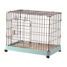 Topsy Anti-Slip Pet Cage With Wheels Small Blue