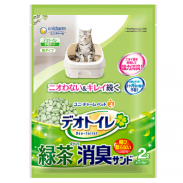 UniCharm Anti-Bacterial Green Tea Scented Paper Litter Refill 2L (3 Packs)