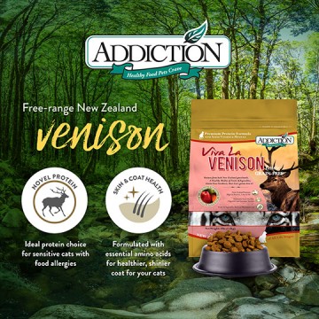 Addiction Food Grain Free Viva La Venison for Complete & Balance 10lbs