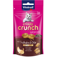 Vitakraft Crispy Crunch with Turkey & Chia Seeds 60g, VK39316, cat Treats, Vitakraft, cat Food, catsmart, Food, Treats