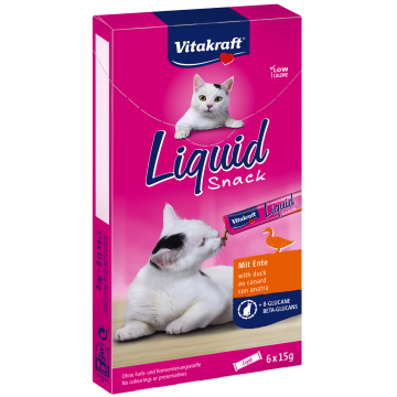 Vitakraft Liquid Snack Duck & Beta-Glucans 15g x 6pcs  (3 packs)