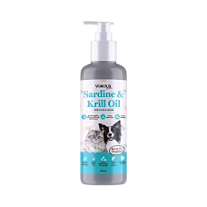 Vorous Wellness Pet Supplement Oil Sardine & Krill 120ml, VOR-81273, cat Supplements, Vorous, cat Health, catsmart, Health, Supplements
