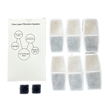 Plouffe Pet Water Fountain Smart Cordless W01 Replacement Filter (6 pcs)