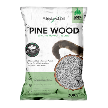 Whiskers2Tail Charcoal Pine Wood Litter 20kg (2 Packs)