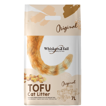 Whiskers2Tail Tofu Cat Litter Original 7L (6 Packs)