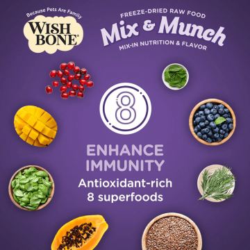 Wishbone Dry Food Mix & Munch Beef & Ocean Fish 350g