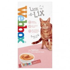 Webbox Lick-e-Lix Yoghurty Salmon 15g x 5s (3 Packs), 2430 (3 Packs), cat Treats, Webbox, cat Food, catsmart, Food, Treats
