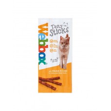 Webbox Tasty Sticks Chicken & Liver Treats - 6 Sticks/pack (3 packs), 8811 (3 packs), cat Treats, Webbox, cat Food, catsmart, Food, Treats