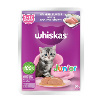 Whiskas Pouch Junior Mackerel 80g