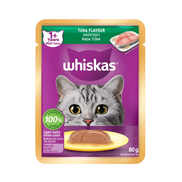 Whiskas Pouch Tuna 80g Pack (28 Pouches)