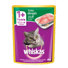 Whiskas Pouch Tuna 80g, 100043252, cat Wet Food, Whiskas, cat Food, catsmart, Food, Wet Food