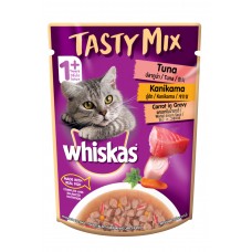 Whiskas Tasty Mix Tuna & Kanikama with Carrot in Gravy 70g, 101098764, cat Wet Food, Whiskas, cat Food, catsmart, Food, Wet Food