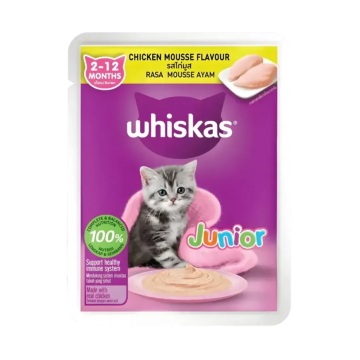 Whiskas Pouch Junior Chicken Mouse 80g (28 Pouches)