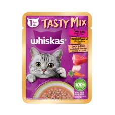 Whiskas Tasty Mix Tuna & Kanikama with Carrot in Gravy 70g
