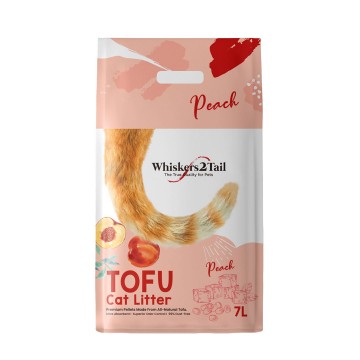 Whiskers2Tail Tofu Cat Litter Peach 7L (6 Packs)