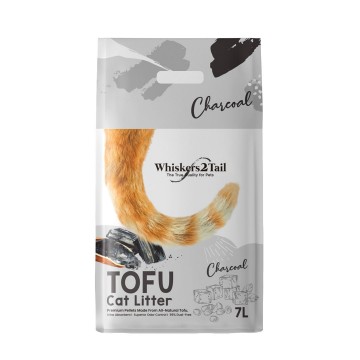 Whiskers2Tail Tofu Cat Litter Charcoal 7L