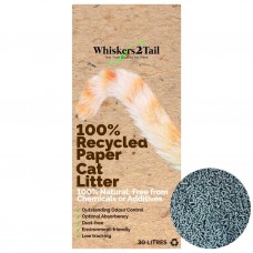 Whiskers2Tail Recycled Paper Cat Litter 30L, 013322, cat Paper, Whiskers2Tail, cat Litter, catsmart, Litter, Paper