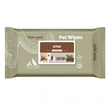 Whiskers2Tail Pet Wipes 100's Pine