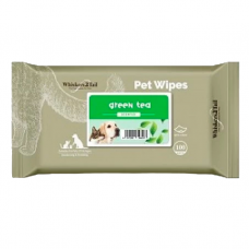 Whiskers2Tail Pet Wipes 100's Green Tea