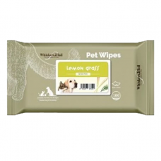 Whiskers2Tail Pet Wipes 100s Lemon Grass, WT-676529, cat Wet Wipes, Whiskers2Tail, cat Grooming, catsmart, Grooming, Wet Wipes