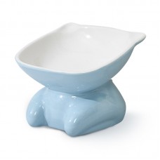 Plouffe Ceramic Kitty Doll Bowl Blue