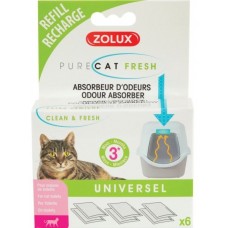 Zolux Purecat Litter Box Odor Absorber Refill 6pcs, 590302, cat Scoops / Toilet Accessories, Zolux, cat Housing Needs, catsmart, Housing Needs, Scoops / Toilet Accessories