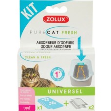 Zolux Purecat Litter Box Odor Absorber Set, 590301, cat Scoops / Toilet Accessories, Zolux, cat Housing Needs, catsmart, Housing Needs, Scoops / Toilet Accessories