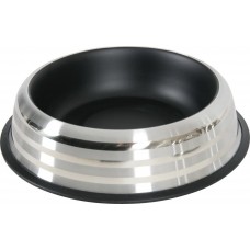 Zolux Dish Merenda Stainless Steel Bowl - Black 225ml, 475530NOI, cat Bowl / Feeding Mat, Zolux, cat Accessories, catsmart, Accessories, Bowl / Feeding Mat