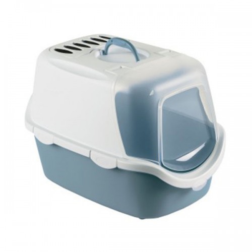 Zolux Cathy Easy Clean Hooded Litter Box Matt Blue CatSmart Singapore