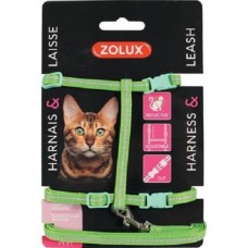 Zolux Green Reflective Harness Kit For Cats, 520021VER, cat Accessories, Zolux, cat Shop By Brands, catsmart, Shop By Brands, Accessories