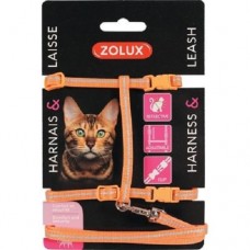 Zolux Orange Reflective Harness Kit For Cats, 520021ORA, cat Accessories, Zolux, cat Shop By Brands, catsmart, Shop By Brands, Accessories
